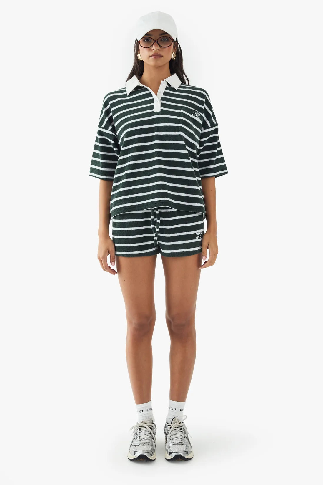 Polo de toalla a rayas