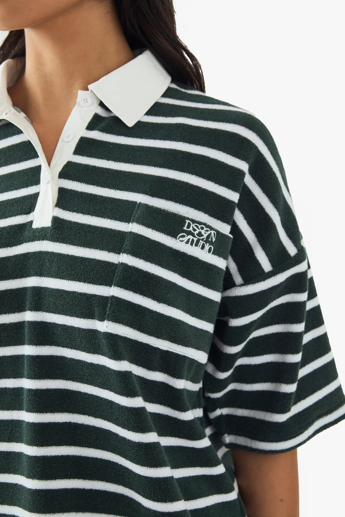 Polo de toalla a rayas