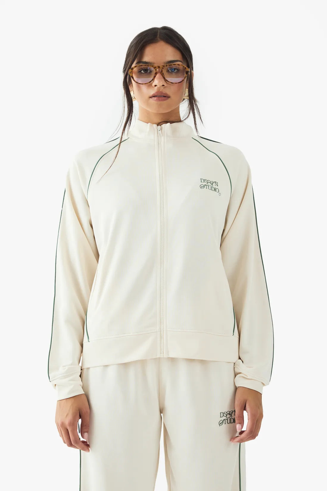 Chaqueta deportiva con ribete de tricot